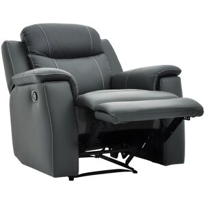 Vente-unique Fauteuil relax EVASION en cuir - Gris