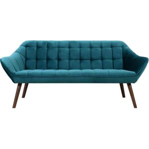 Rendez-Vous Déco Canapé Simba 3 places en velours bleu turquoise