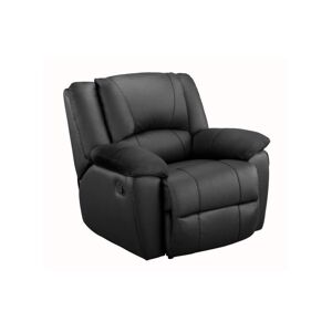 Vente-unique Fauteuil relax en cuir AROMA - Noir