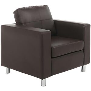 Vente unique Fauteuil en simili ACKLEY Marron