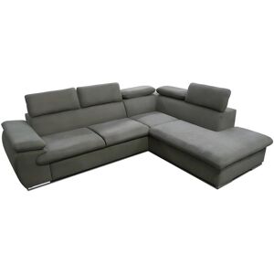 Vente unique Canape dangle convertible en tissu avec coffre de rangement FABIEN Taupe Angle droit