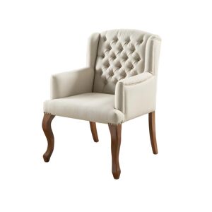 Vente-unique Fauteuil bergère en tissu PARUNA - Beige