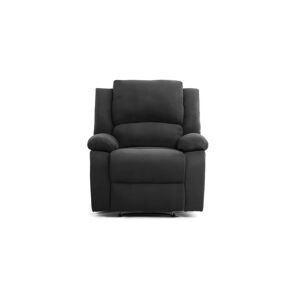 Loungitude RELAXXO - Fauteuil Relaxation 1 place Microfibre Noire LEO