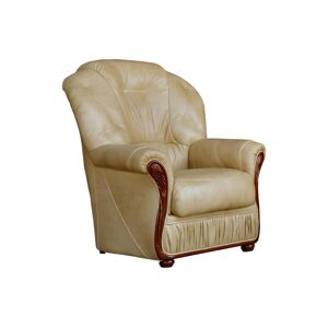 Vente unique Fauteuil 100 cuir de buffle DAPHNE Beige