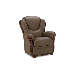 Vente-unique Fauteuil 100% cuir de buffle ADELAIDE - taupe