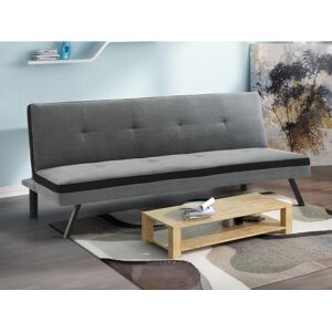 Vente unique Canape convertible clic clac en tissu SKALA Gris et bande noire