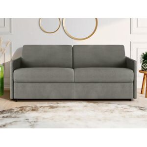 Vente-unique Canapé 4 places convertible express en tissu CALIFE - Gris clair - Couchage 160 cm - Matelas 22 cm