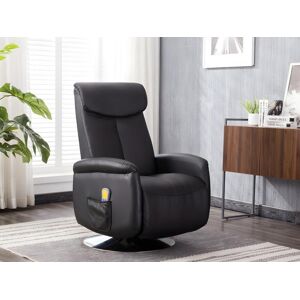 Vente-unique Fauteuil massant KOSTAS en simili - Noir