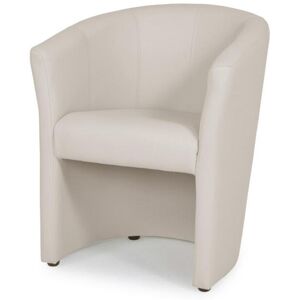 Vente-unique Fauteuil cabriolet en simili RANIN - Creme