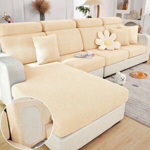 Housse De Canapé Extensible D'Angle - Protection   Fauteuil Couverture - Beige Housse de siège double - Publicité