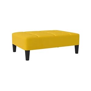 VIDAXL Repose-pied Jaune 78x56x32 cm Velours - Publicité