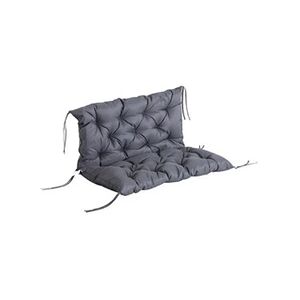 Outsunny Coussin matelas assise dossier pour banc de jardin balancelle canapé grand confort 100 x 98 x 8 cm gris - Publicité