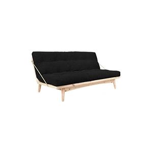 Karup Banquette ajustable FOLK en pin massif naturel avec matelas futon noir 130x190 - Publicité