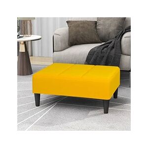 VIDAXL Repose-pied Jaune 78x56x32 cm Velours - Publicité