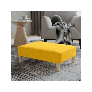 VIDAXL Repose-pied Jaune 78x56x32 cm Tissu - Publicité