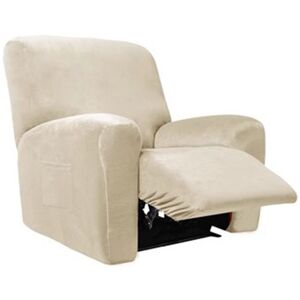 Housse De Fauteuil Inclinable Extensible, Housse Anti-Poussière Pour Canapé Fendu 1 Place, Beige - Publicité