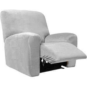 Housse De Fauteuil Inclinable Extensible, Housse Anti-Poussière Pour Canapé Fendu 1 Place, Gris Clair - Publicité