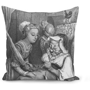 Housse De Coussin 40x40 Cm La Belle Au Bois Dormant Gustave Dore Conte Gravure - Publicité