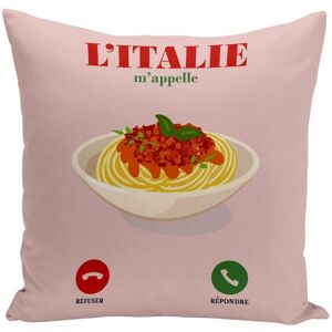 Housse De Coussin 40x40 Cm L'italie M'appelle Spaghetti Nourriture Cliché - Publicité