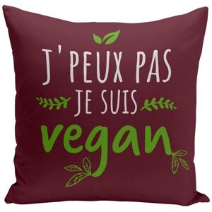 Housse De Coussin 40x40 Cm J'peux Pas Je Suis Vegan Végétarien Respect Animal - Publicité