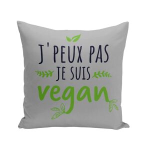 Housse De Coussin 40x40 Cm J'peux Pas Je Suis Vegan Végétarien Respect Animal - Publicité