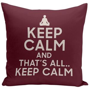 Housse De Coussin 40x40 Cm Keep Calm Meditation Parodie Angleterre Bien Être - Publicité