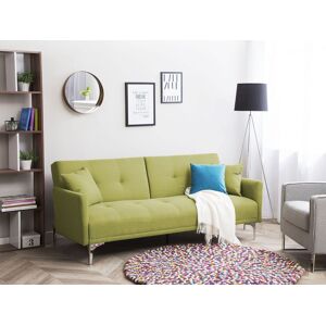 Canapé Convertible 3 Places En Tissu Vert Lucan - Publicité