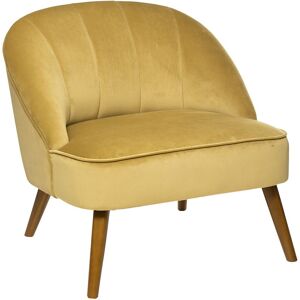 Atmosphera Fauteuil Contemporain Naova - H. 71 Cm - Jaune Moutarde - Publicité