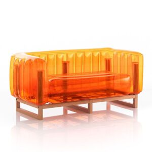 Yomi Canape Eko Structure En Bois Cristal Orange Mojow - Publicité