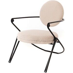 Maisonetstyles Fauteuil 58x69x74 Cm En Polyester Blanc Et Métal - Publicité