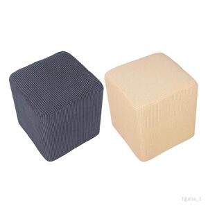 Housse De Repose-Pieds Extensible Pouf Rectangle Housse De Repose-Pieds Beige Gris - Publicité