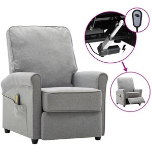 Vidaxl Fauteuil Électrique De Massage Gris Clair Tissu - Publicité