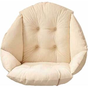 Chaise Coussin Dossier Assise Coque Fauteuil Velours Doux Imperméable Élastique Jardin Paille Rotin Chaise Beige 40x40x48cm - Publicité