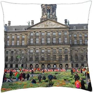 Palais Royal À L'occasion De La Journée Nationale Des Tulipes À Amsterdam ? Housse De Coussin 45,7 X 45,7 Cm - Publicité