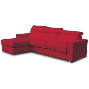 City Canapé Lit Andorra Angle Convertible 160 Mf Rouge - Publicité