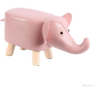 Banc De Repose-Pieds En Forme D'éléphant Mignon, Coussin Rembourré, Rose - Publicité