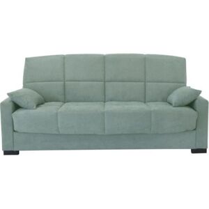 Clic Clac 3 Places Megan 14 - Tissu Soro Vert Amande - Avec Accoudoirs - Couchage 130x190 Cm - L223 X P96 X H103 Cm - Publicité