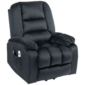 HOMCOM Fauteuil releveur électrique fauteuil de relaxation inclinable 8 points de massage vibrants 85 x 94 x 107 cm noir