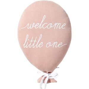 Nordic Coast Company Coussin decoratif montgolfiere welcome little one rose