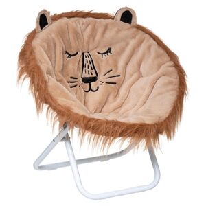 atmosphera Fauteuil enfant pliant lion marron