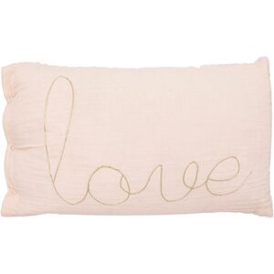 atmosphera for kids Coussin enfant Lili rectangulaire gaze de coton rose clair