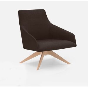 Andreu World Alya Fauteuil avec dossier bas, cuir véritable, BU-1524#1818,