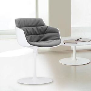 MDF Italia FLOW SLIM Fauteuil avec un pied au centre, F054175C006R063F006S006,