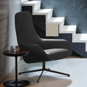 Zanotta Kent Fauteuil, cuir véritable, 896 0656#nero,