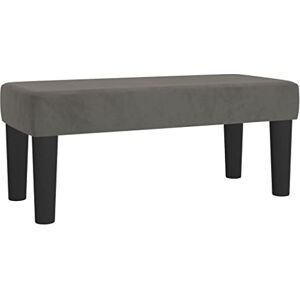 vidaXL Banc Ottoman Banquette Rembourré Banc de Lit Banc d'Entrée Chambre à Coucher Salon Couloir Intérieur Gris Foncé 70x30x30 cm Velours - Publicité