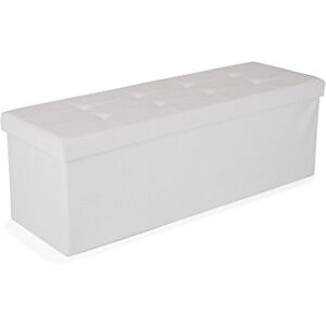 Soliving JIMMY Pouf Pliant avec Couvercle, Autre, Blanc, 114 x 38 x 38 cm - Publicité