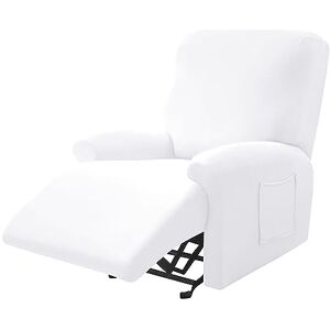 Highdi Housse de Fauteuil Relax Doux Extensible, Couleur Unie Housse de Canapé Antidérapante avec Poche Latérale, Protege de Meubles Lavable pour Fauteuil Inclinable (Blanc,1 Place) - Publicité