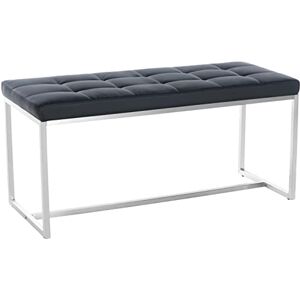 CLP Banc BARCI Similicuir Rembourrage Épais I Banquette De Cuisine Design Moderne I Siège De 2 Places Hauteur Assise 48 cm I Support en Acier Inoxydable, Couleurs:Noir - Publicité