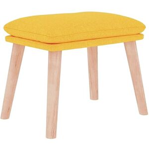 vidaXL Repose-Pied Pouf de Salon Tabouret de Canapé Meuble de Salle de Séjour Tabouret de Salon Intérieur Jaune Moutarde 45x29,5x35 cm Tissu - Publicité