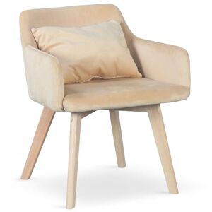 Menzzo Gybson Fauteuil, Beige, L58 x P58 x H70 cm - Publicité